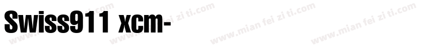 Swiss911 xcm字体转换